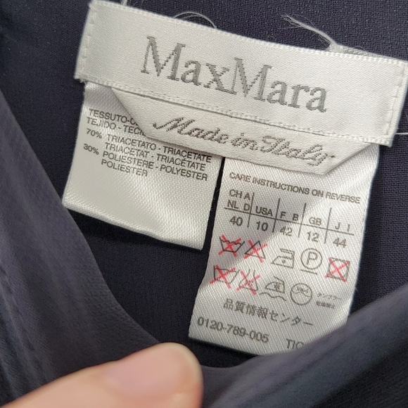 MaxMara LBD Black Dress Women's 10 Minimalist Elegant Sheath Knee Length - Picture 4 of 16